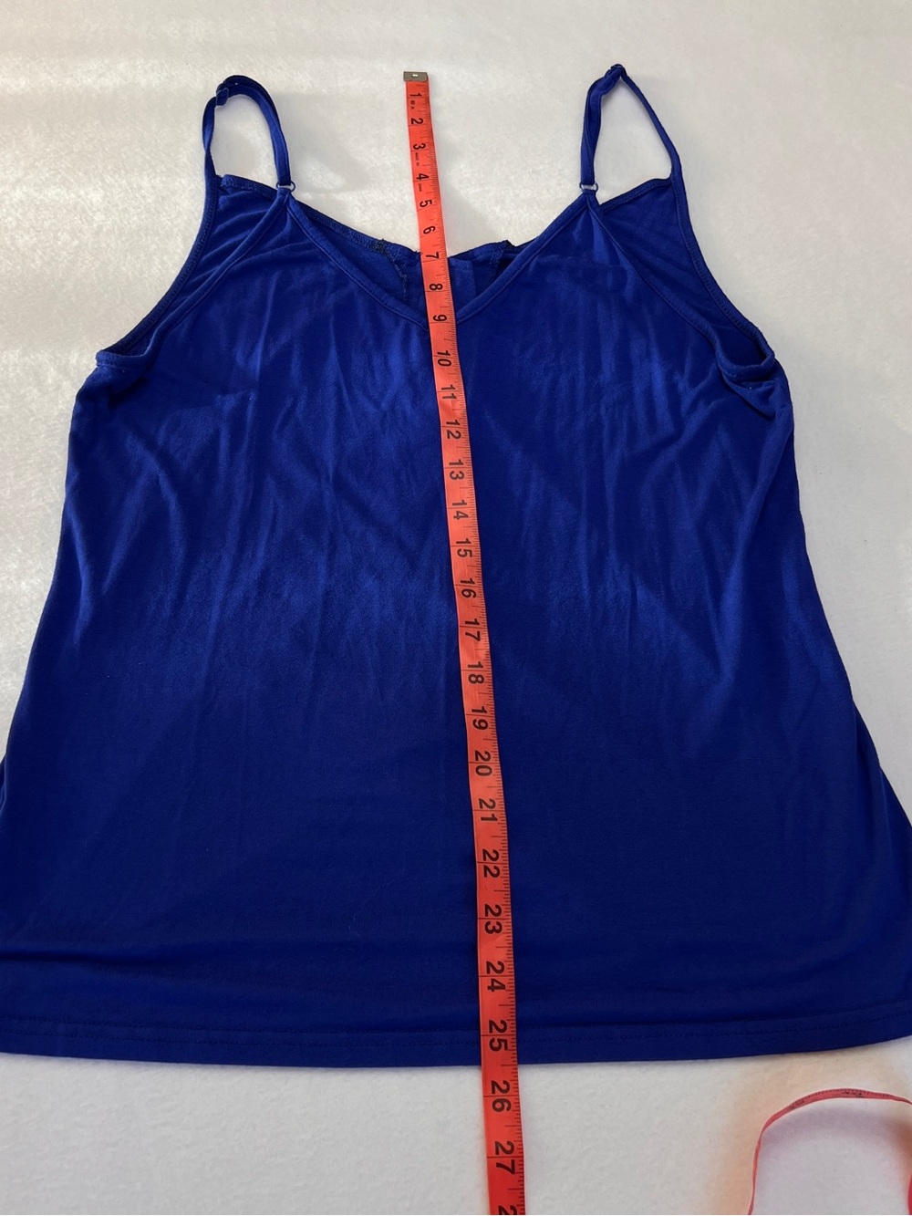 Blue Button-Front Spaghetti Strap Tank Top - Picture 6 of 6